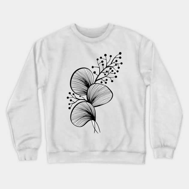 Floral Line Art Crewneck Sweatshirt by Koova Kollective